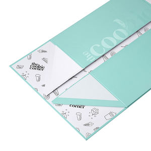 Nouvelle conception, boîte cadeau élégante à couvercle amovible, base pliable, emballage cadeau en 2 pièces, boîte rigide en papier, matériaux recyclés, gaufrage UV - Product Image 4