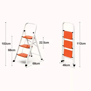 Movable Light Ladder Folding Extension Ladder Foldable Step with Handrail Aluminum Ladder For Sale