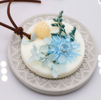 Accueil personnalisée Décoration de Fleurs Séchées Aromathérapie Main Cristal Infusé Cire Tablet