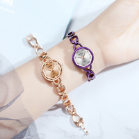 Montre pour femme Wlisth S949, bracelet en acier inoxydable, cadran classique avec diamants, montre de luxe de marque, or rose, pour femmes