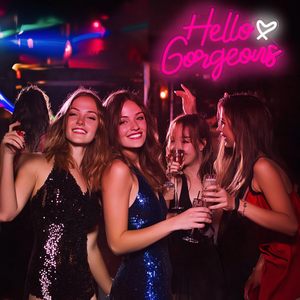 Letrero LED de Neón con la Frase 'Hello Gorgeous', Decoración Romántica para Pared, para Bodas, Compromisos, Aniversarios, Despedidas de Soltera, Propuestas de Matrimonio - Product Image 2