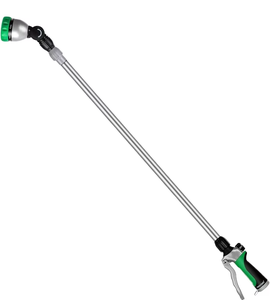 Baguette <span class=keywords><strong>d</strong></span>'<span class=keywords><strong>arrosage</strong></span> de jardin télescopique à longue poignée en métal <span class=keywords><strong>professionnel</strong></span> tête rotative tuyau buse pulvérisateur pistolets à eau Premium - Product Image 1