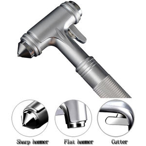 Marteau de sécurité multifonctionnel en alliage de zinc argenté 3-en-1 pour briser les vitres, évasion, survie et défense personnelle en voiture - Vente en gros - Product Image 2