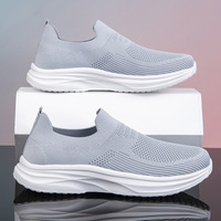 Nouvelles Chaussures Décontractées Homme à Enfiler en Maille Respirante, Légères en EVA, Antidérapantes, à Semelle Souple et Résistantes à l'Usure, Couleur Unie