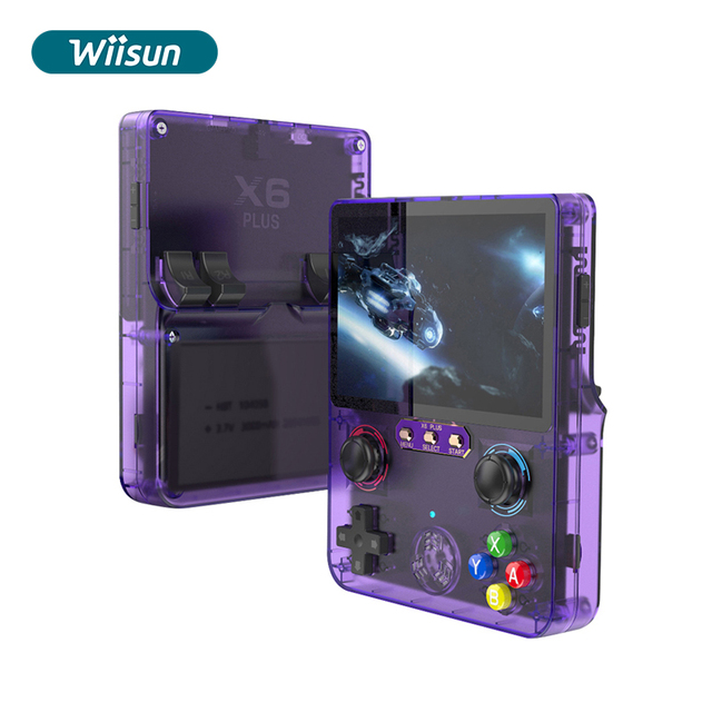 X6 Plus Wiisun 4.0 Inch HD Screen Handheld Game Console 3000mAh Video Game Player with 3D Joystick for Adults and Kids