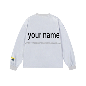 Nouveau T-shirt à manches longues pour homme, design vintage, jersey neutre, streetwear haut de gamme, logo personnalisé, collection printemps 2026 - Product Image 3