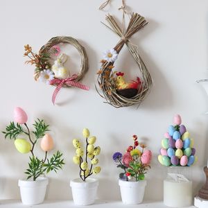 Vente <span class=keywords><strong>en</strong></span> gros de nouveaux œufs de Pâques <span class=keywords><strong>en</strong></span> matériau bulle fait main, <span class=keywords><strong>Platycodon</strong></span> grandiflorum, couleur lapin, <span class=keywords><strong>plante</strong></span> <span class=keywords><strong>en</strong></span> <span class=keywords><strong>pot</strong></span>, ornements décoratifs - Product Image 1