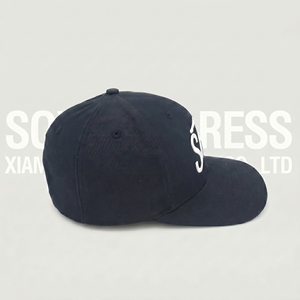 Soo Chic High Quality <strong>Navy</strong> <strong>Baseball</strong> <strong>Cap</strong> 6-Panel Cotton with Custom Logo 3D Embroidery Four Seasons Unisex Outdoor - Product Image 4
