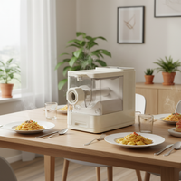 Machine à pâte électrique automatique en plastique de qualité alimentaire pour usage domestique, pour la cuisson de pizzas, pains, pâtes et nouilles, 260W, garantie 1 an