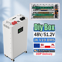 Caja de Batería DIY JK V19 BMS 48V con Ruedas para Uso Doméstico, 16kWh, para Paquete de Baterías Lifepo4, Disponible en Polonia