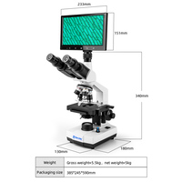 MSD100-9-09C Trinocular Biological Digital Microscope with 9inch Display for Laboratory and Education Use