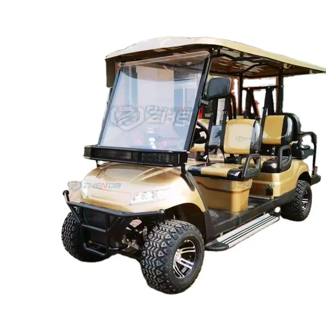 Hot sale fashion style 4 seats golf cart / big power motor and lithium battery long distance high speed club cart