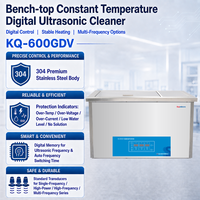 Nettoyeur à ultrasons numérique KQ-600GDV, puissance réglable, température constante, chauffage et refroidissement, acier inoxydable SS304, laveuse industrielle pour pièces de laboratoire