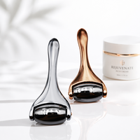 Rouleau facial personnalisé avec logo, cuillère à masque, masseur pour les yeux, spatule à crème premium, 2 en 1, portable, cadeau, kit visage et yeux double fonction