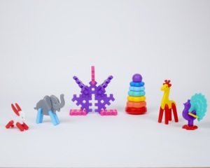 GIRNAR NURSERY KIT Contains Pyramid rings 4 animal puzzles and a set of blocks nursery kit for preschool Learn to construct - Product Image 2