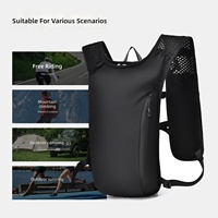 Gilet d'hydratation léger et tendance en nylon 2L, imperméable, avec poche à eau, sac à dos de course réglable, réfléchissant, pour l'escalade et la randonnée