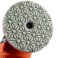 Pads de polissage diamantés 4 pouces 3 étapes, utilisation humide et sèche, personnalisables OEM ODM pour granit, marbre, pierre