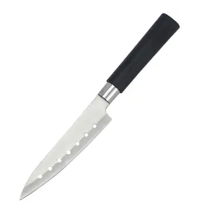 Pisau koki lubang baja tahan karat desain baru pisau dapur gaya Jepang dengan pegangan PP