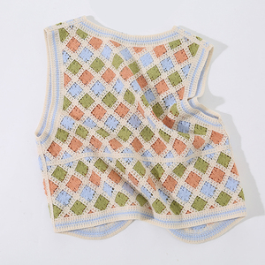 Cardigan pour femme, haut tendance, <span class=keywords><strong>facile</strong></span> à assortir, veste sans manches, <span class=keywords><strong>gilet</strong></span> en <span class=keywords><strong>crochet</strong></span> pour les vacances ou les rendez-vous - Product Image 3