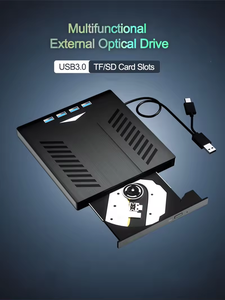 Grabadora de CD Portátil y Multifuncional 7 en 1 Personalizable, Unidad Óptica Externa USB, Reproductor de DVD, Lector de Tarjetas - Product Image 6