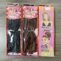 Extensions de cheveux synthétiques à texture naturelle et douce, tresses pré-bouclées, 2x Havana Curl, coiffure tressée, cheveux faciles à tresser