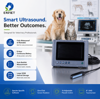 EURVET Equipo Veterinario, Escáner de Ultrasonido Veterinario Impermeable de 8 Pulgadas, Sonda Automática para Medir la Grasa Dorsal en Animales y Detección de Gestación