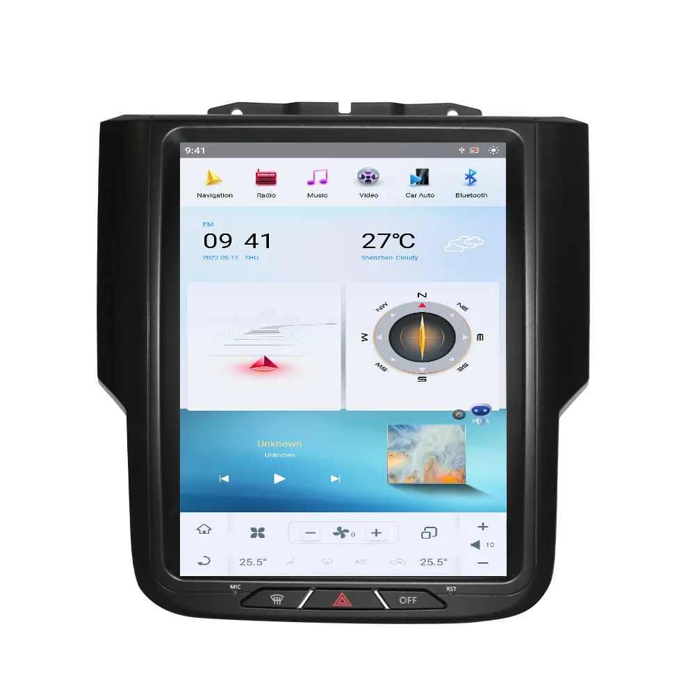 5G Qualcomm665 layar Tesla Android 11 256G, Radio mobil navigasi GPS untuk Dodge RAM 2014-2018 pemutar Multimedia Unit utama