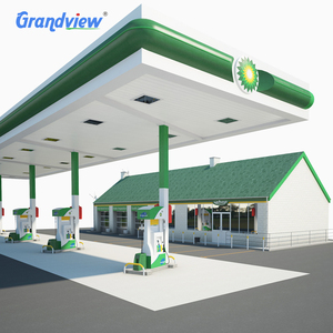 Заправочная станция и дизайнерские стальные аксессуары для бензинового топлива, пилоновый знак, рамка, дизайнерский навес для заправочной станции - Product Image 6