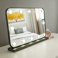 Miroir de salle de bain moderne HD Silver Mirror 600x1200x425mm 12V 12W avec commande tactile LED, miroir de maquillage