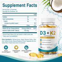 Capsules de Vitamine D3 K2 et Magnésium Végétaliennes à Marque Blanche OEM – Soutien Immunitaire et Osseux, Supplément de Calcium – Vente en Gros
