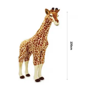 Großes echter Qualitäts-Giraffen-Plüschtiel 100 cm weiches Giraffen-Baby-Spielzeug