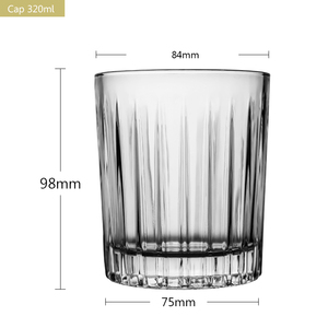 <span class=keywords><strong>Whisky</strong></span> rayé DH Premium, style américain, transparent, 320 ml, épais, sublimation, sans plomb, design luxueux, respectueux de l'environnement, bourbon - Product Image 6