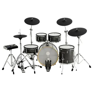 HXM Electronic Drum Professional Manufacture High-end Electronic Drum 9-piece Mesh Head Drum Set With 18" Cymbal