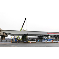 Pont piétonnier préfabriqué en acier léger au design moderne avec services de soudage et de découpe