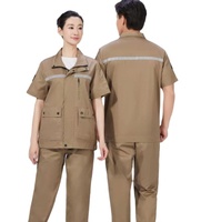 Vêtements de travail unisexes en polyester respirant à manches courtes haute visibilité pour l'été. Fabriqué en usine avec un tissu confortable