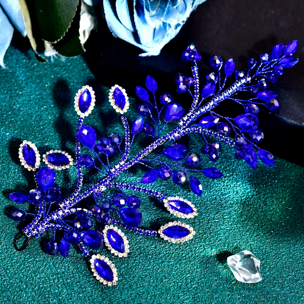 Accesorio para el cabello azul