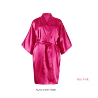 Robes de nuit et peignoirs en satin de soie artificielle 100% polyester, gris argenté, respirants, tissés, unis, à col en V, pour femmes, été