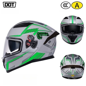 Casco Integrale per <span class=keywords><strong>Moto</strong></span> <span class=keywords><strong>da</strong></span> Strada e <span class=keywords><strong>da</strong></span> Corsa Certificato DOT con Visiera a Sgancio Rapido e Protezione per il Mento - Product Image 6