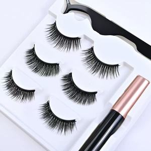 Ensemble de cils magnétiques, 3 paires, volumisants naturels 3D avec gel d'eye-liner magnétique pour une application facile - Product Image 2