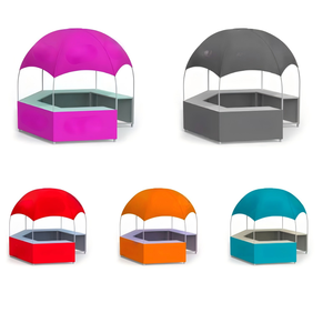 Stand d'exposition pour salon professionnel, stand extérieur hexagonal en fer avec comptoir, <span class=keywords><strong>tente</strong></span> promotionnelle publicitaire en forme <span class=keywords><strong>de</strong></span> dôme - Product Image 6