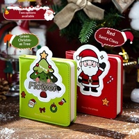 Carnet de Noël carré, bloc-notes vierge pour dessin, motif Père Noël et sapin de Noël, créatif, portable, nouveau style, cadeau