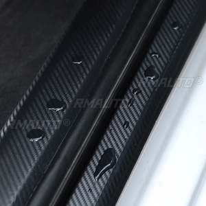 Pegatina 3D de Fibra de Carbono para Umbral de Puerta de Coche, Película Protectora Antiarañazos, Impermeable, Negra Mate, Nano Adhesivo para Carrocería de Coche, 7CMx5M - Product Image 5