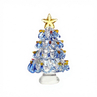 Geborsteld glas Gekleurd helder kwarts Kerstboom Kristal Ambacht Creatief Bureaubladdecoratie Kantoor Kerstmis Nieuwjaar Kinderen