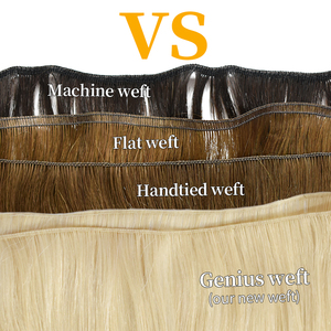 Extensioni <span class=keywords><strong>per</strong></span> <span class=keywords><strong>Capelli</strong></span> 2026 di Alta Qualità, Sottili e Attillate, 100% <span class=keywords><strong>Capelli</strong></span> Umani Europei Genius Weft - Product Image 3