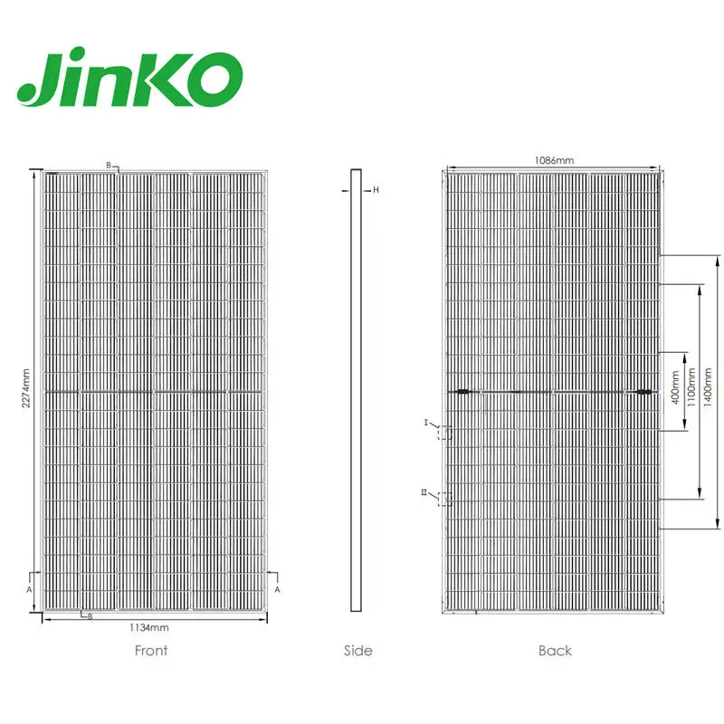 JinKO Trina Ja Grade EU Stock pannelli solari monocristallini bifacciali 150W-1000W vetro copertura frontale pannelli PV prezzo competitivo