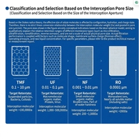 Membrane d'osmose inverse pour eau de mer 8040, 8"x40", 6600 GPD, rejet de sel de 99,8 %, élément SWRO pour dessalement marin et offshore
