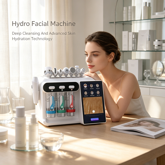 Professional Hydrogen Oxygen Facial Device for Skin Brightening Pore Cleaning and Moisturizing