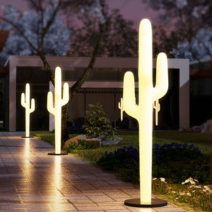 Lámpara LED de jardín <span class=keywords><strong>para</strong></span> exteriores con diseño creativo de cactus IP65, lámpara de pie de latón <span class=keywords><strong>para</strong></span> Villa, terraza, césped, iluminación de paisaje creativa - Product Image 3