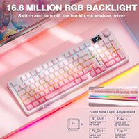 Clavier mécanique AULA S98 PRO neuf, 98 % tri-mode, rétroéclairage RGB, en plastique, batterie 8000 mAh, échangeable à chaud, filaire + 2.4G Type-C