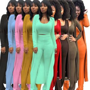 Factory Casual Ribbed Lounge 3 Piece <b>Sets</b> Jumpsuit With Long Robe - Product Image 1